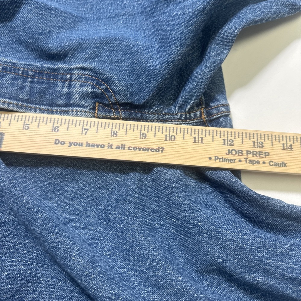 Levis 501 Jeans Mens 34x30 Blue Straight Button Fly Medium Wash Denim a - Picture 10 of 11